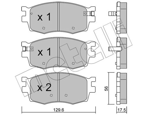 METELLI 22-0724-0 Brake Pad Set, disc brake