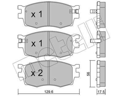 Brake Pad Set, disc brake METELLI 22-0724-0