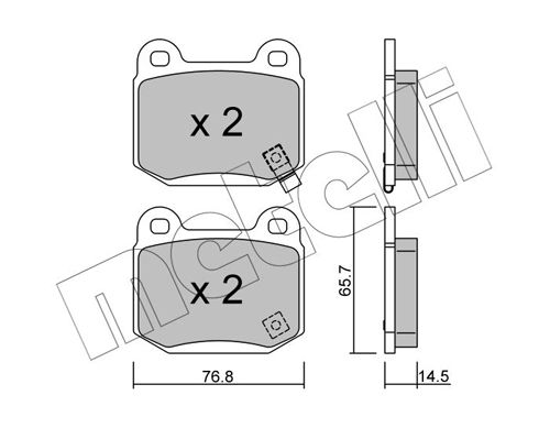 METELLI 22-0739-0 Brake Pad Set, disc brake