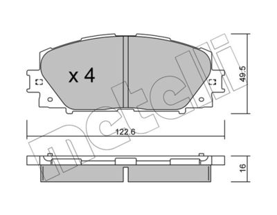 Brake Pad Set, disc brake METELLI 22-0745-1