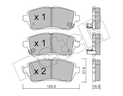 Brake Pad Set, disc brake METELLI 22-0793-1