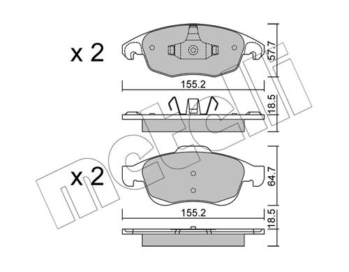 METELLI 22-0800-0 Brake Pad Set, disc brake