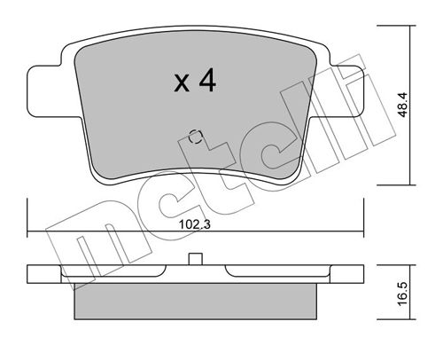 METELLI 22-0801-0 Brake Pad Set, disc brake