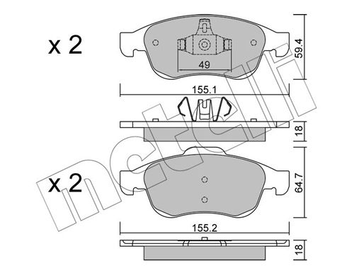 METELLI 22-0817-0 Brake Pad Set, disc brake