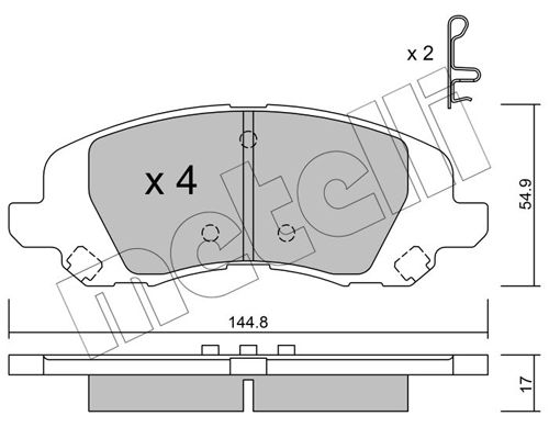 METELLI 22-0861-0 Brake Pad Set, disc brake