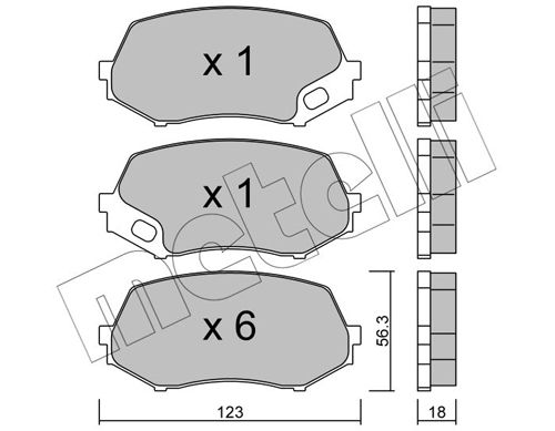 METELLI 22-0874-0 Brake Pad Set, disc brake