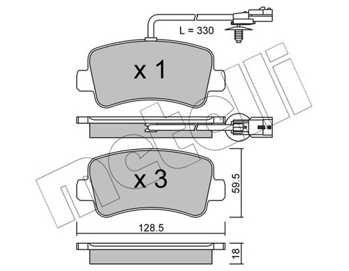 METELLI 22-0899-0 Brake Pad Set, disc brake