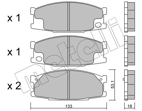 METELLI 22-0909-0 Brake Pad Set, disc brake