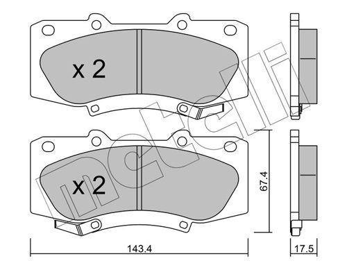 METELLI 22-0937-0 Brake Pad Set, disc brake