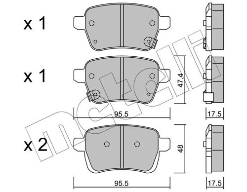 METELLI 22-1012-0 Brake Pad Set, disc brake