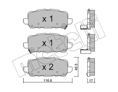 Brake Pad Set, disc brake METELLI 22-1084-0