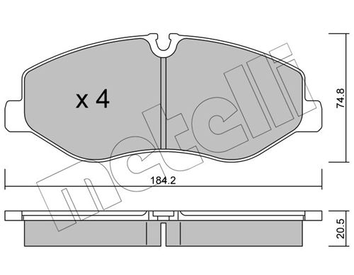 METELLI 22-1139-0 Brake Pad Set, disc brake