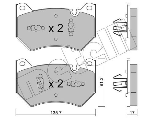 METELLI 22-1170-1 Brake Pad Set, disc brake