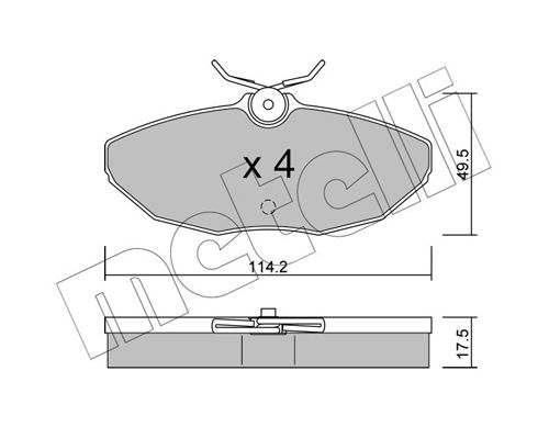 METELLI 22-1190-0 Brake Pad Set, disc brake