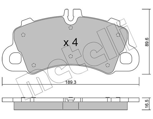 METELLI 22-1259-0 Brake Pad Set, disc brake