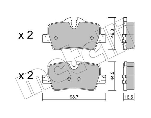 METELLI 22-1264-0 Brake Pad Set, disc brake