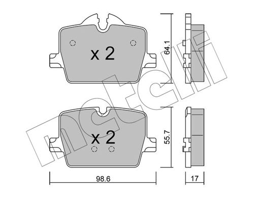 METELLI 22-1265-0 Brake Pad Set, disc brake