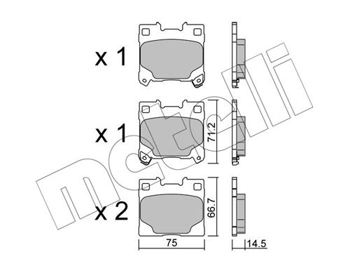 METELLI 22-1289-0 Brake Pad Set, disc brake