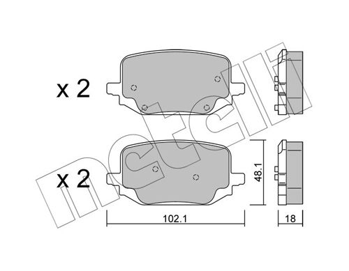 METELLI 22-1331-0 Brake Pad Set, disc brake