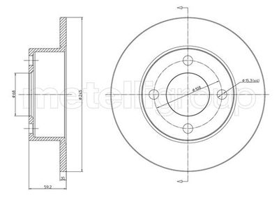 Brake Disc METELLI 23-0185