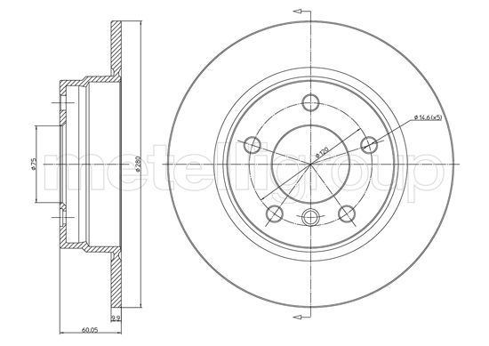 METELLI 23-0229C Brake Disc