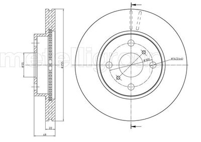 Brake Disc METELLI 23-0439