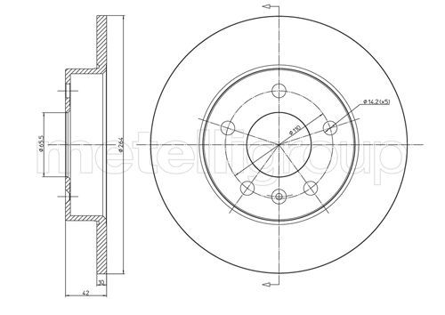 METELLI 23-0489C Brake Disc