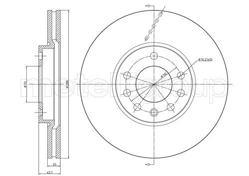 METELLI 23-0605C Brake Disc