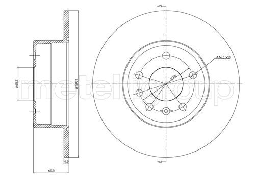 METELLI 23-0607C Brake Disc