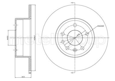 Brake Disc METELLI 23-0607C