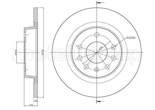 METELLI 23-0609C Brake Disc