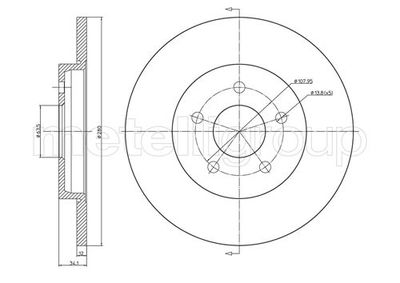 Brake Disc METELLI 23-0683C