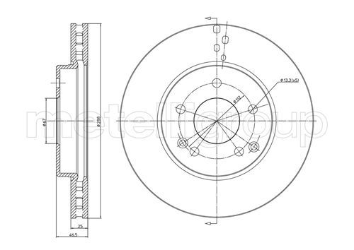 METELLI 23-0701C Brake Disc