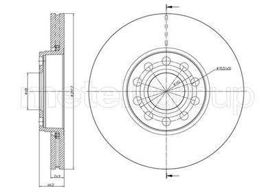 Brake Disc METELLI 23-0745C