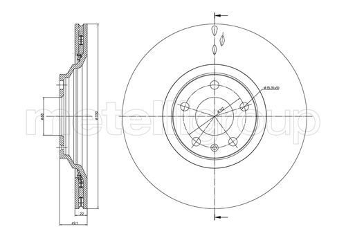 METELLI 23-0866C Brake Disc