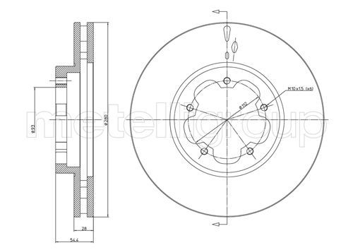 METELLI 23-0898 Brake Disc