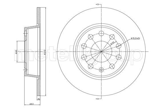 METELLI 23-1248C Brake Disc