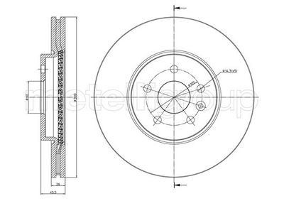 Brake Disc METELLI 23-1507C