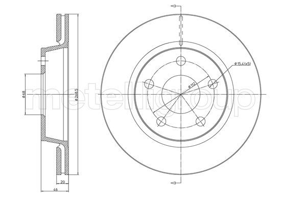 METELLI 23-1734C Brake Disc