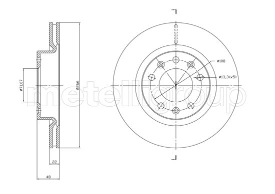 METELLI 23-1765C Brake Disc