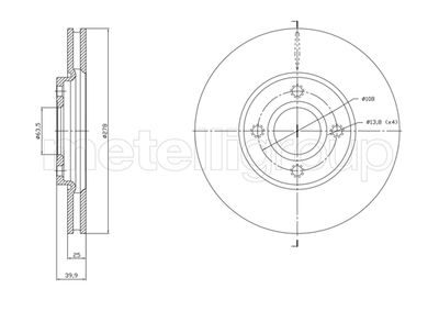 Brake Disc METELLI 23-1768C