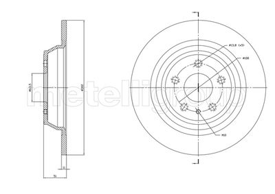 Brake Disc METELLI 23-1786C