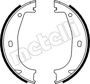 Brake Shoe Set, parking brake METELLI 53-0016