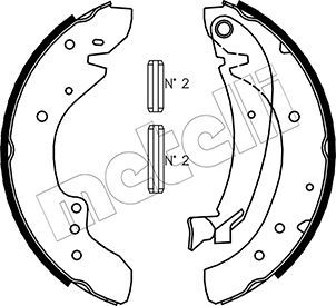 METELLI 53-0072 Brake Shoe Set