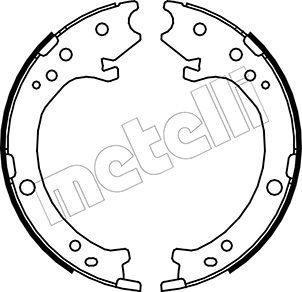 Brake Shoe Set, parking brake METELLI 53-0161