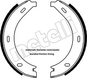 Brake Shoe Set, parking brake METELLI 53-0236