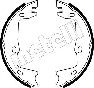 Brake Shoe Set, parking brake METELLI 53-0302