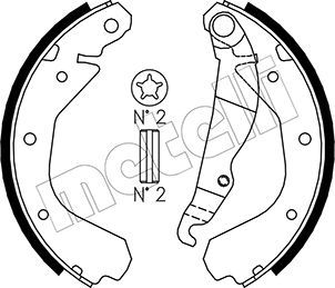 METELLI 53-0305 Brake Shoe Set