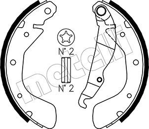 METELLI 53-0308 Brake Shoe Set