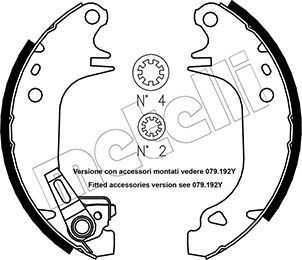 METELLI 53-0320Y Brake Shoe Set